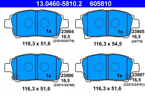 Brake Pad Set, disc brake ATE 13.0460-5810.2)