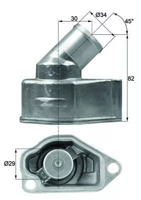 Thermostat, coolant MAHLE TI 9 87)