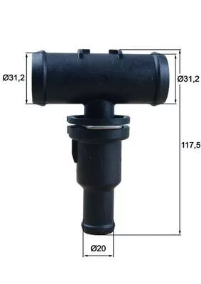 Thermostat, coolant MAHLE TH 53 75)
