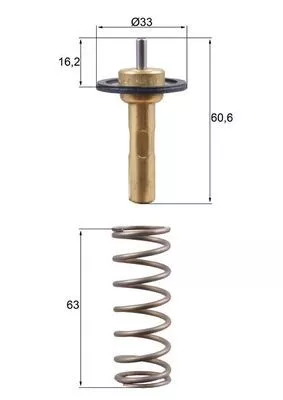 Thermostat, coolant MAHLE TX 311 90D)