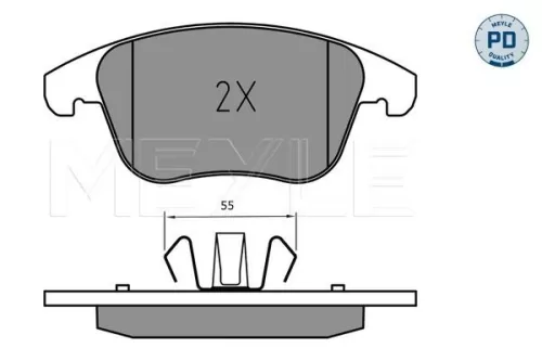 Brake Pad Set, disc brake MEYLE 025 222 6920/PD)
