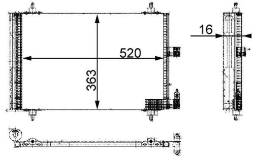 Condenser, air conditioning MAHLE AC 350 000S)