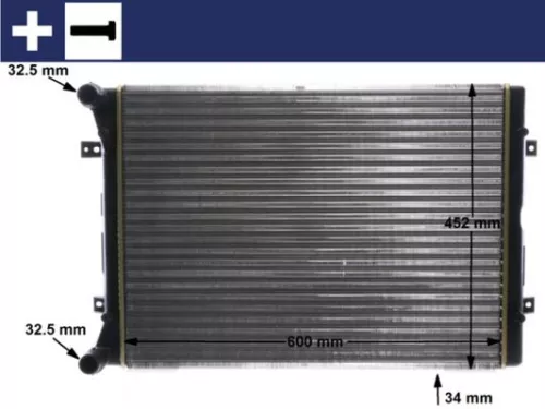 Radiator, engine cooling MAHLE CR 2038 000S)