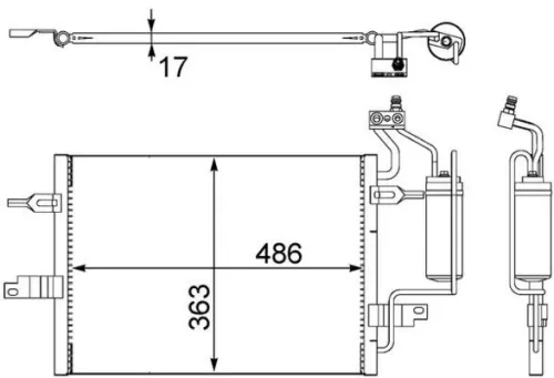 Condenser, air conditioning MAHLE AC 404 000S)