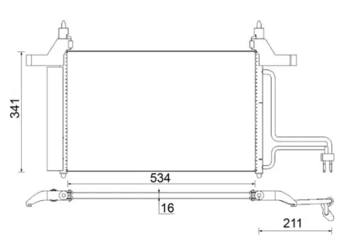 Condenser, air conditioning MAHLE AC 790 000S)