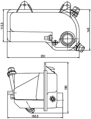 Expansion Tank, coolant MAHLE CRT 204 000S)