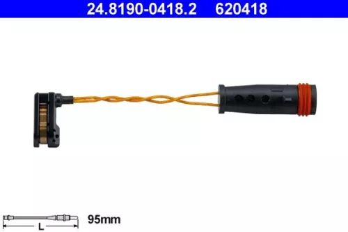Warning Contact, brake pad wear ATE 24.8190-0418.2)