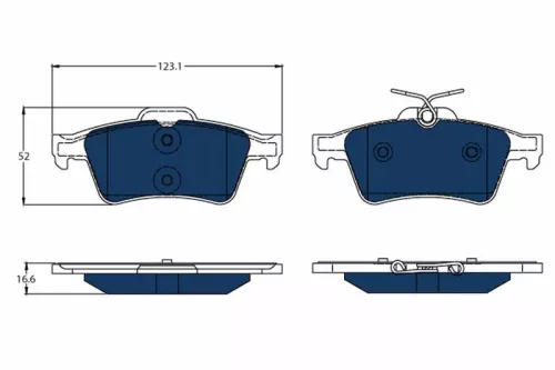 Brake Pad Set, disc brake TRW GDB1621BTE)