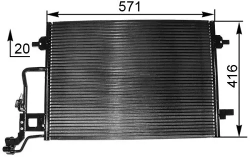 Condenser, air conditioning MAHLE AC 300 001S)