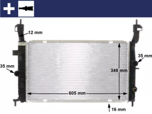 Radiator, engine cooling MAHLE CR 2120 000S)