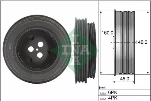 Belt Pulley, crankshaft Schaeffler INA 544 0131 10)