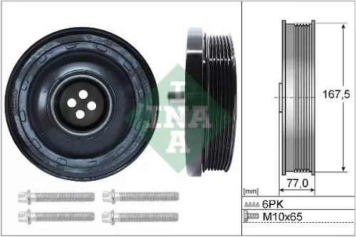 Belt Pulley Set, crankshaft Schaeffler INA 544 0137 20)