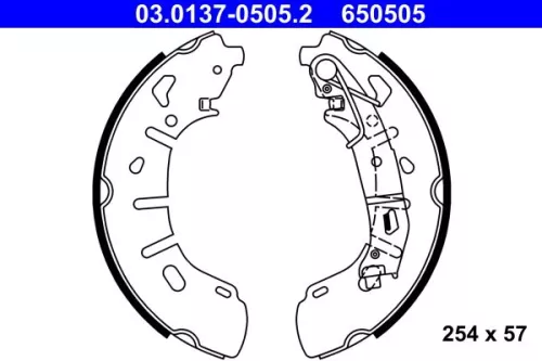 Brake Shoe Set ATE 03.0137-0505.2)