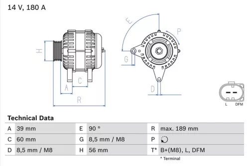 Alternator BOSCH 0 986 081 230)