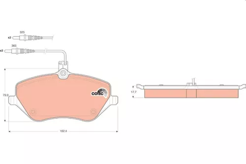 Brake Pad Set, disc brake TRW GDB1595)