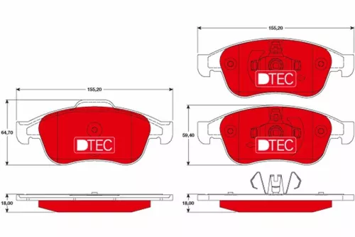 Brake Pad Set, disc brake TRW GDB1789DTE)