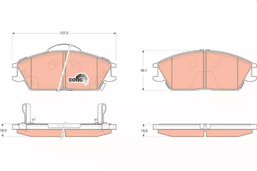 Brake Pad Set, disc brake TRW GDB3331)