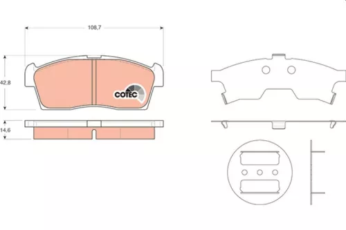 Brake Pad Set, disc brake TRW GDB3411)