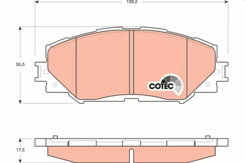 Brake Pad Set, disc brake TRW GDB3425)