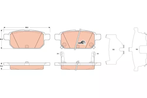 Brake Pad Set, disc brake TRW GDB3529)