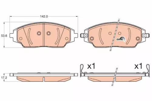 Brake Pad Set, disc brake TRW GDB3579)