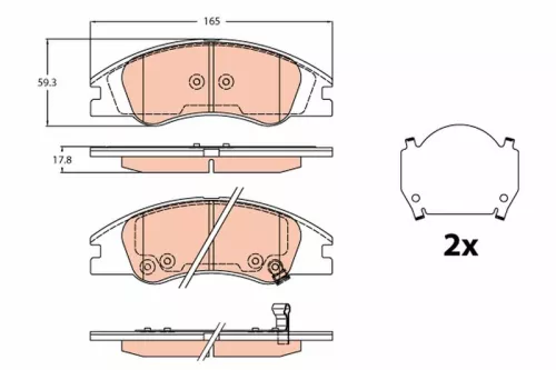 Brake Pad Set, disc brake TRW GDB3635)