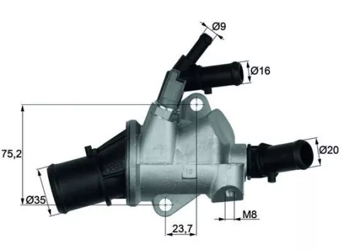 Thermostat, coolant MAHLE TI 148 88)