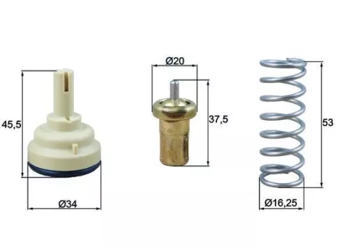Thermostat, coolant MAHLE TX 181 105D)
