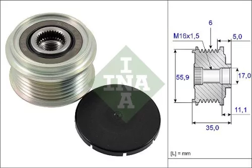 Alternator Freewheel Clutch Schaeffler INA 535 0222 10)