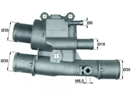 Thermostat, coolant MAHLE TI 123 88)