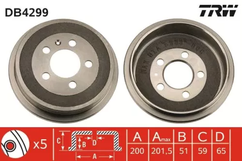 Brake Drum TRW DB4299)