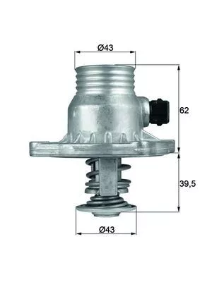 Thermostat, coolant MAHLE TM 11 105)