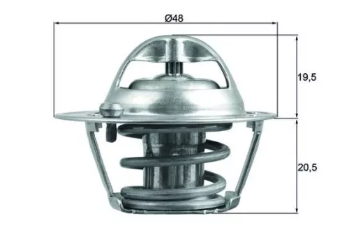 Thermostat, coolant MAHLE TX 204 82D)
