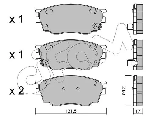 Brake Pad Set, disc brake HANS 822-475-0)