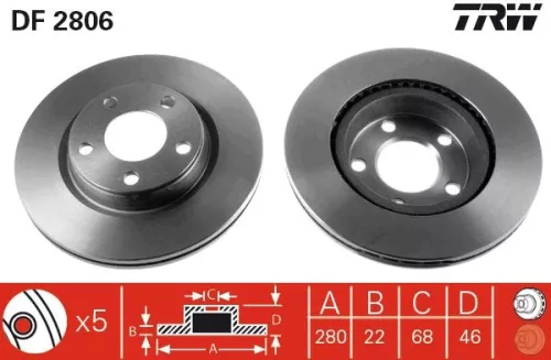 Brake Disc TRW DF2806)