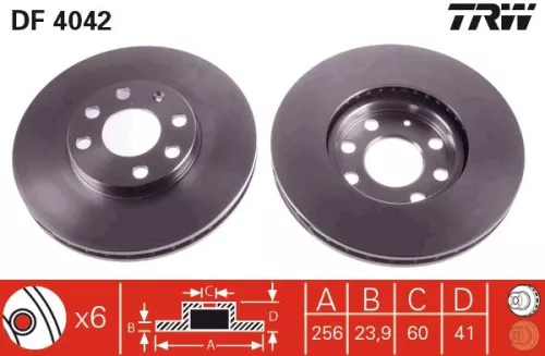 Brake Disc TRW DF4042)