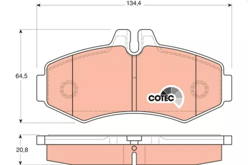Brake Pad Set, disc brake TRW GDB1373)