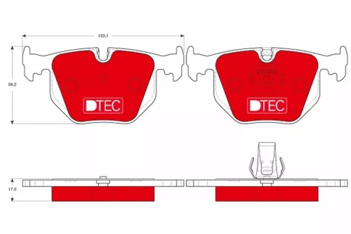 Brake Pad Set, disc brake TRW GDB1530DTE)