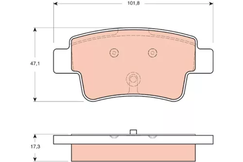 Brake Pad Set, disc brake TRW GDB1714)