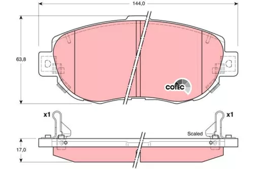 Brake Pad Set, disc brake TRW GDB3235)