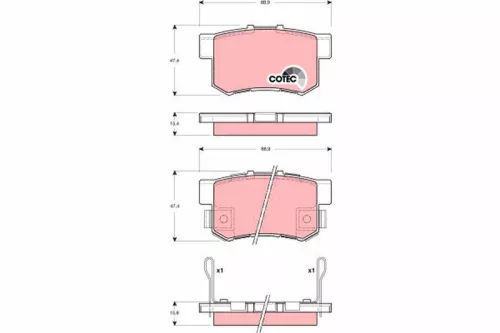 Brake Pad Set, disc brake TRW GDB3269)