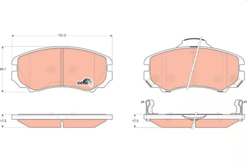Brake Pad Set, disc brake TRW GDB3352)