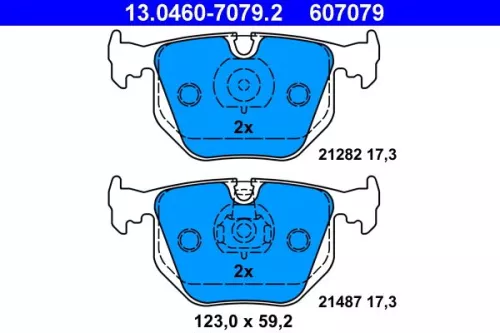 Brake Pad Set, disc brake ATE 13.0460-7079.2)