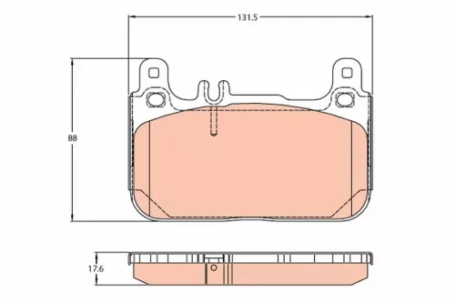 Brake Pad Set, disc brake TRW GDB2118)