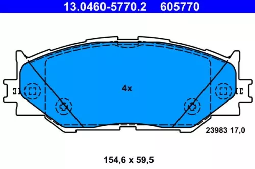 Brake Pad Set, disc brake ATE 13.0460-5770.2)