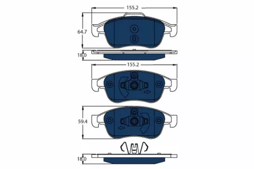 Brake Pad Set, disc brake TRW GDB1789BTE)