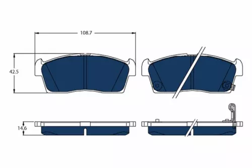 Brake Pad Set, disc brake TRW GDB1940BTE)