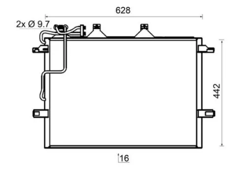 Condenser, air conditioning MAHLE AC 318 000S)