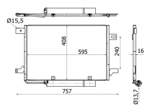 Condenser, air conditioning MAHLE AC 369 000S)