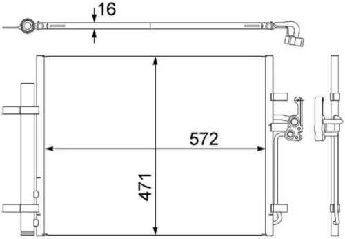 Condenser, air conditioning MAHLE AC 441 000S)